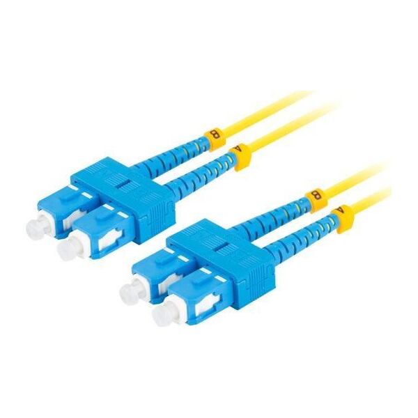 Lanberg PATCHCORD ŚWIATŁOWODOWY SM SC/UPC-SC/UPC DUPLEX 3.0MM LSZH G657A1 2M ŻÓŁTY LANBERG