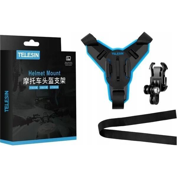 Telesin Mocowanie do Kasku Uchwyt na Kask do Kamer GoPro HERO 10 9 8 7 6 5 4 3+ MAX
