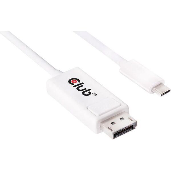 Kabel USB Club 3D USB-C - DisplayPort 1.2 m Biały (CAC-1517)