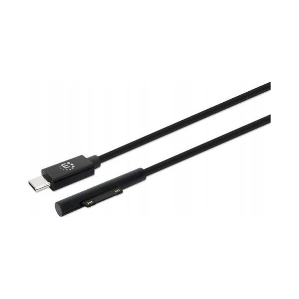 Manhattan Manhattan nabíjecí kabel, Surface Connect to USB-C Charging Cable (M/M), 15 V / 3 A, 1.8m, černá