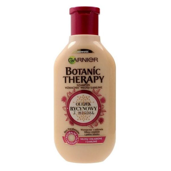 Garnier Botanic Therapy Olejek Rycynowy i Migdał Szampon do włosów osłabionych i łamliwych 400ml