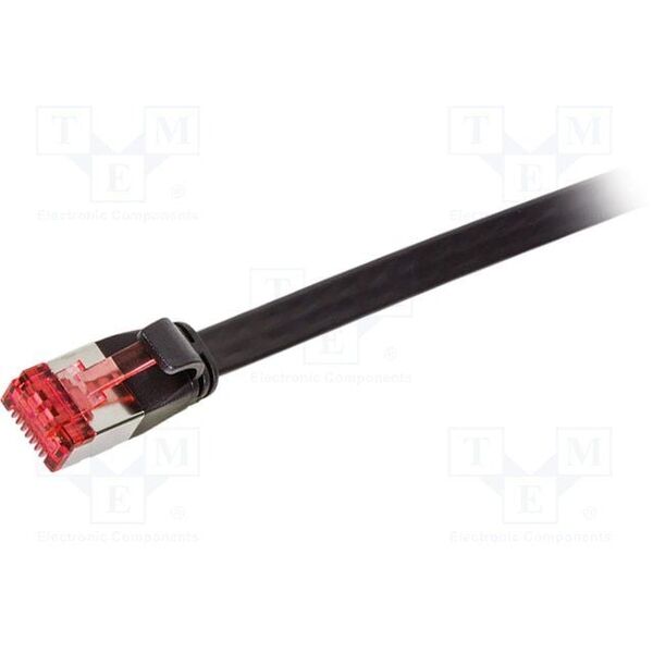 LogiLink Patchcord płaski U/FTP, Cat 6a, 0,5m, czarny (CF2023S)