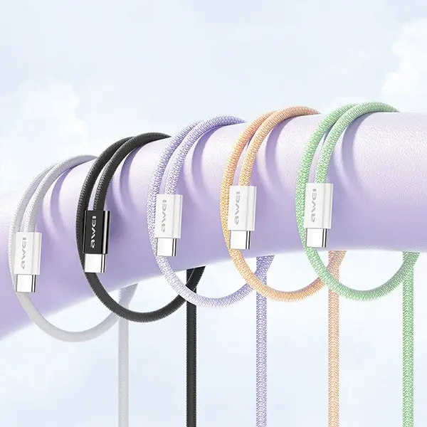 Kabel USB Awei AWEI kabel CL-219T USB-C na USB-C 60W czarny/black iPhone 15