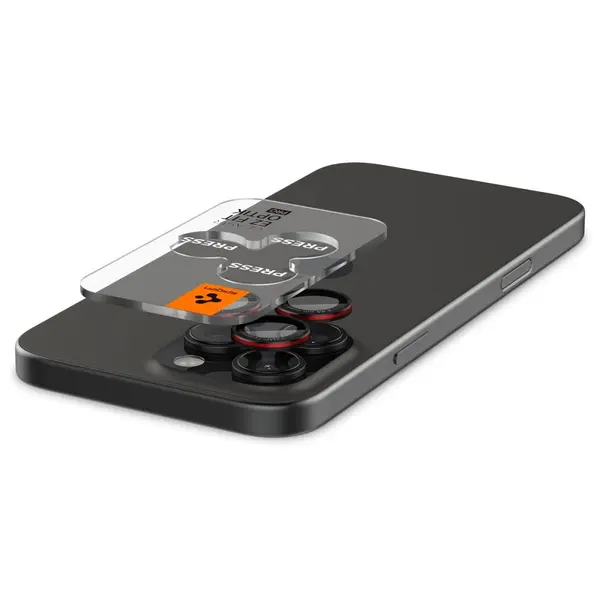 Spigen OSŁONA APARATU SPIGEN OPTIK PRO L-SERIES GLAS.TR ”EZ FIT” CAMERA PROTECTOR 2-PACK IPHONE 14 PRO / PRO MAX / 15 PRO / PRO MAX / 16 PRO / 16 PRO MAX BLACK