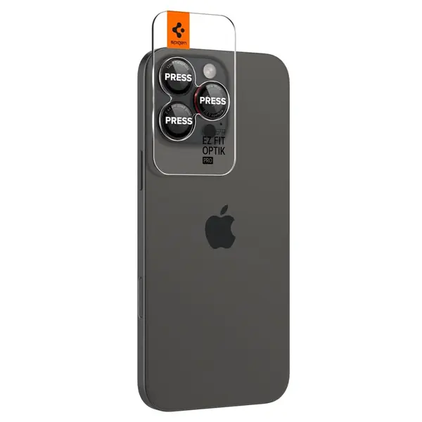 Spigen OSŁONA APARATU SPIGEN OPTIK PRO L-SERIES GLAS.TR ”EZ FIT” CAMERA PROTECTOR 2-PACK IPHONE 14 PRO / PRO MAX / 15 PRO / PRO MAX / 16 PRO / 16 PRO MAX BLACK