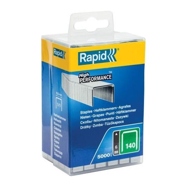 Rapid Zszywki Rapid z drutu płaskiego nr 140 (6 mm) - opakowanie 5000 szt.