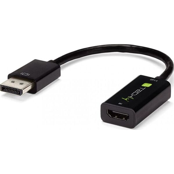 Adapter AV Techly DisplayPort - HDMI czarny (IADAP DP-HDMIF8K)