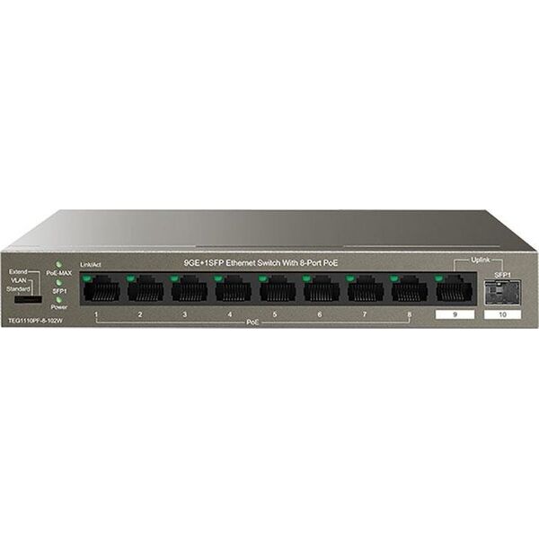 Switch Tenda Switch niezarządzalny Tenda TEG1110PF-8-102W  8-port 1GbE PoE 102W