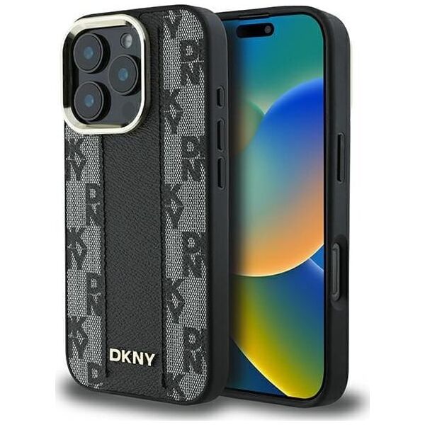 DKNY DKNY DKHMP16LPCPVSLK iPhone 16 Pro 6.3" czarny/black hardcase Checkered Pattern Magsafe
