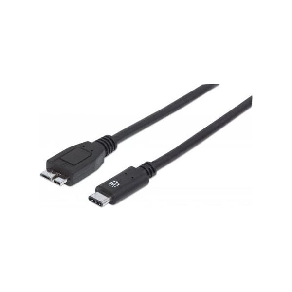 Kabel USB Manhattan USB-C - USB-C 1 m Czarny (353397)
