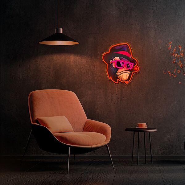 Neon ART LED GANGSTA MONKEY multicolor FLA03 Forever Light 5900495974235