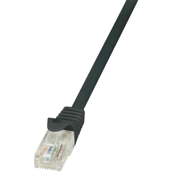 LogiLink Patchcord CAT 6 U/UTP EconLine, 25cm, czarny (CP2013U)