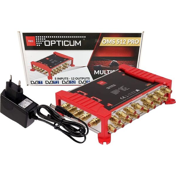 Opticum Multiswitch 5/12 Opticum OMS 512 PRO + zasilacz