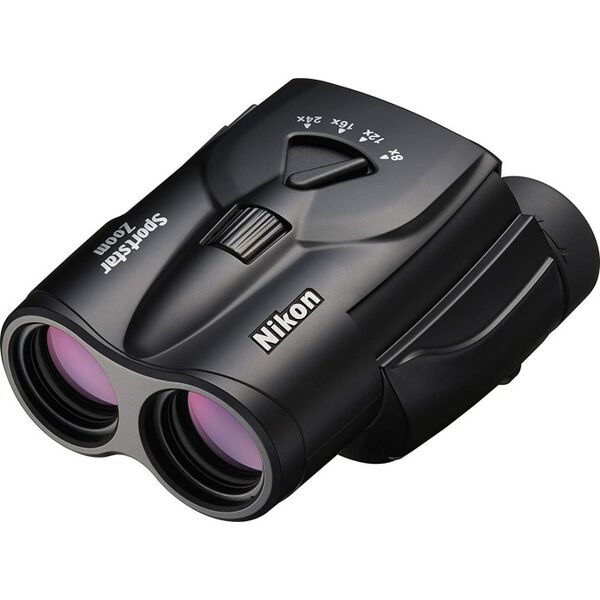 Lornetka Nikon Lornetka Nikon Sportstar Zoom 8 - 24x25 (8 - do 24 - krotne, średnica obiektywu przedniego 25 mm), czarna
