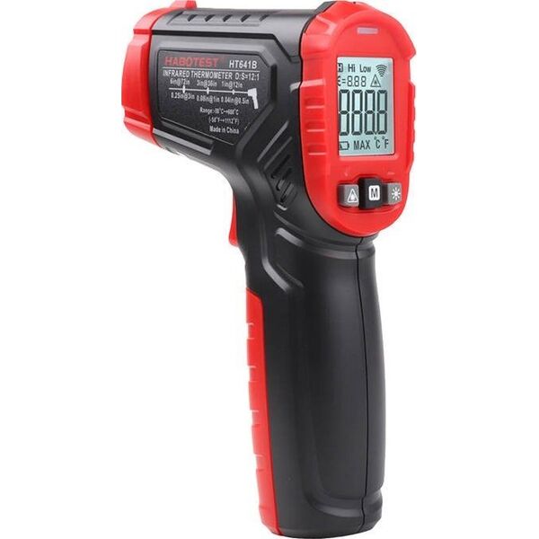 Habotest Cyfrowy pirometr laserowy Habotest HT641B, miernik wilgotności