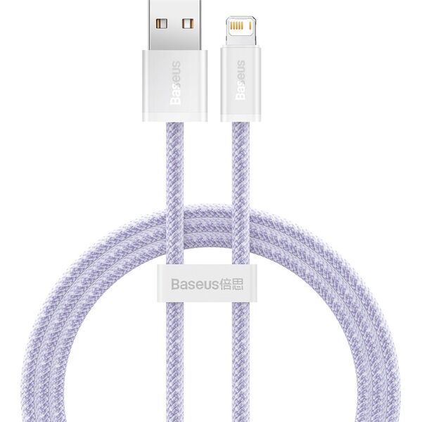 Kabel USB Baseus USB-A - Lightning 1 m Fioletowy (CALD040005)