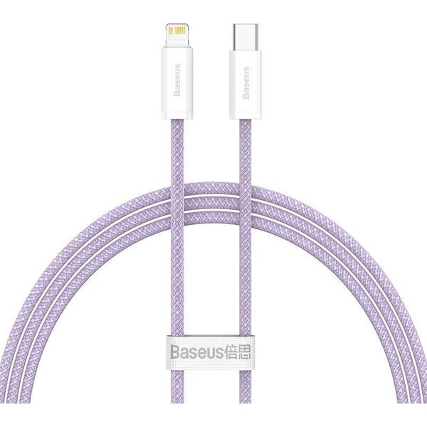 Kabel USB Baseus USB-C - Lightning 1 m Fioletowy (BSU3065PRP)