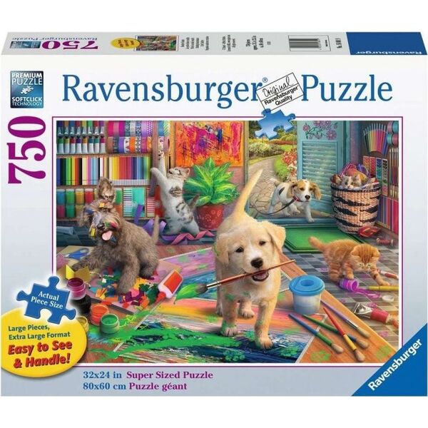 Ravensburger Puzzle 2D dla seniorów Mali artyści 750 elementów