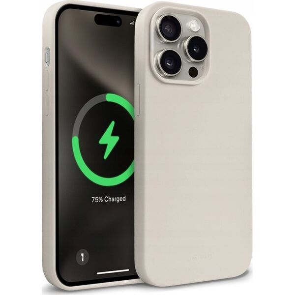 Crong Etui Crong Color Cover Magnetic Apple iPhone 15 Pro MagSafe kamienny beż