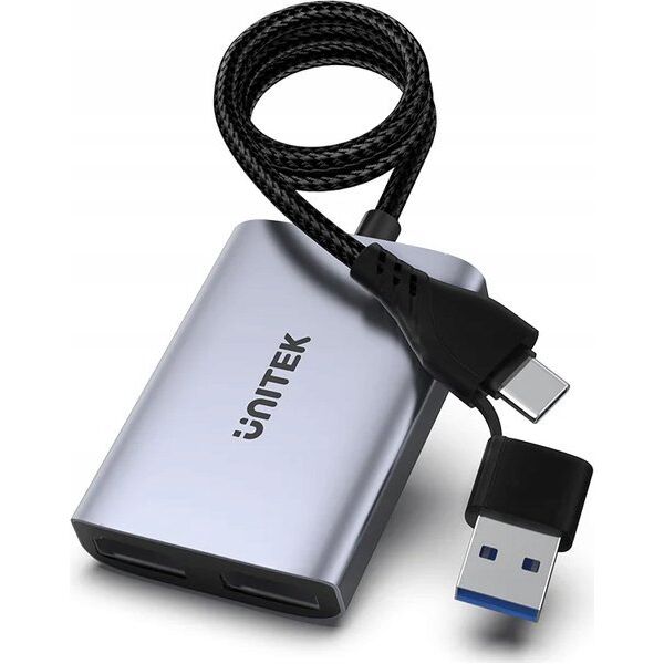 Adapter AV Unitek Unitek Adapter USB/C/A na 2x HDMI MST FullHD