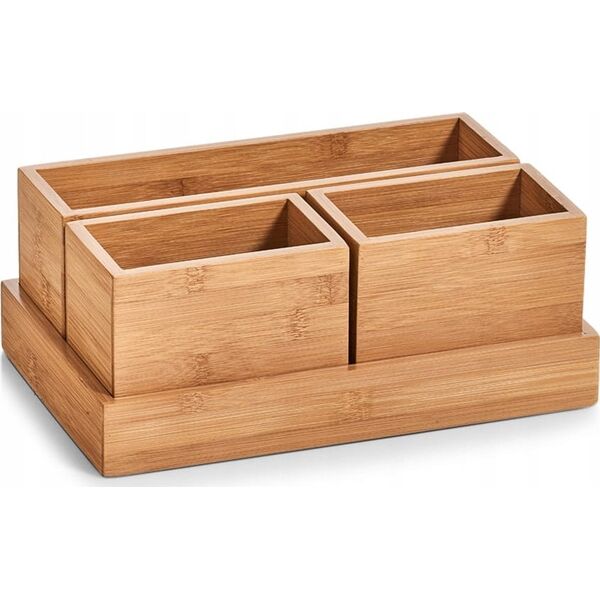 Zeller Storage δοχεία, διοργανωτές, 100% μπαμπού - 4 τεμάχια σε ένα σετ, ZELLER 13429097 4003368253879