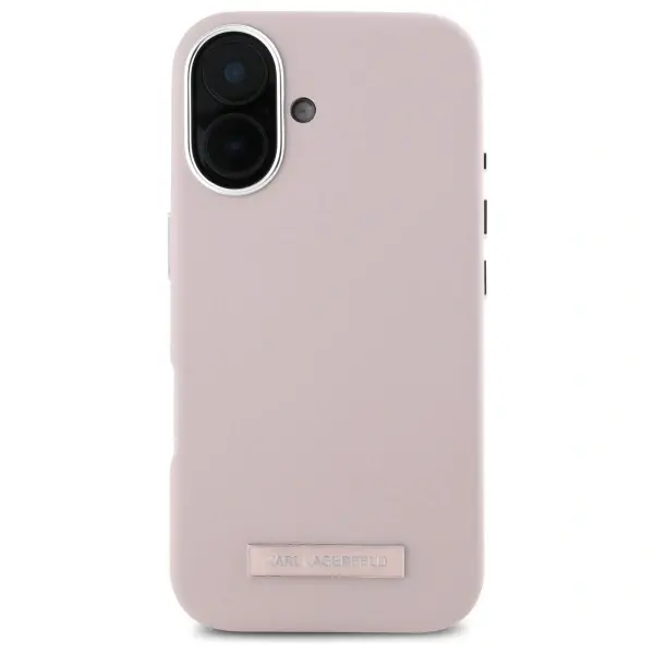 Karl Lagerfeld case for iPhone 16 6,1&quot; KLHMP16SPGMSRPP pink Hard FW Metal Plate MagSafe 3666339319007