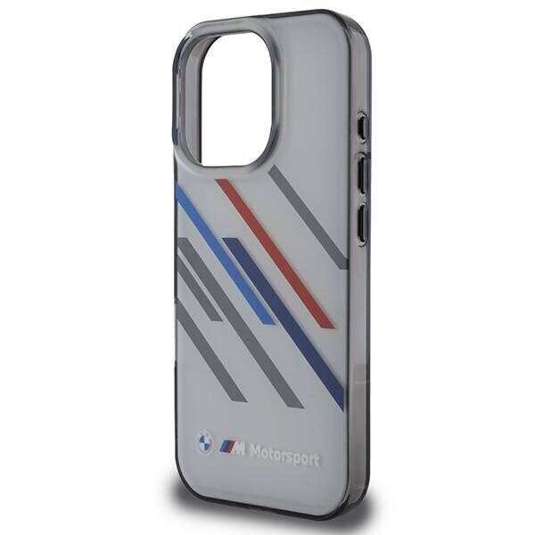 Original Case IPHONE 16 PRO BMW Hardcase Motosport IML Random Stripes (BMHCP16L23HTRAG) gray 3666339325381