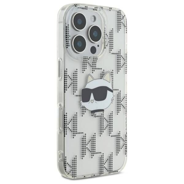 Karl Lagerfeld case for iPhone 16 Pro 6,3&quot; KLHCP16LHKLPCHT transparent Hard IML Choupette Head Electroplated 3666339319908