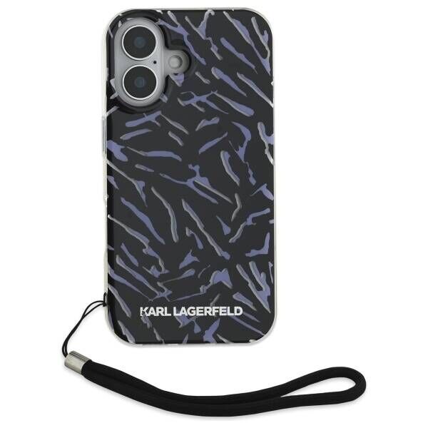 Karl Lagerfeld case for iPhone 16 Plus 6,7&quot; KLHCP16MHZBPKCCU Purple Hard Zebra With Cord 3666339320331