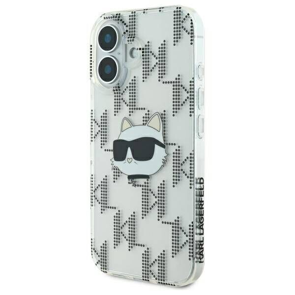 Karl Lagerfeld case for iPhone 16 6,1&quot; KLHCP16SHKLPCHT transparent Hard IML Choupette Head Electroplated 3666339319885