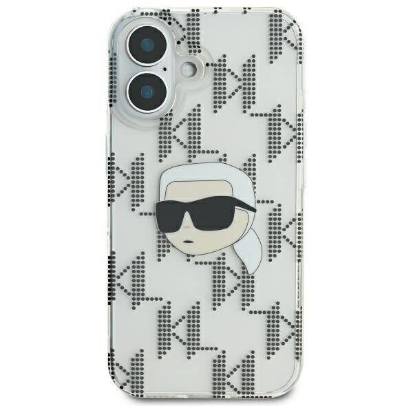 Karl Lagerfeld case for iPhone 16 6,1&quot; KLHCP16SHKLPKHT transparent Hard IML Karl Head Electroplated 3666339319809