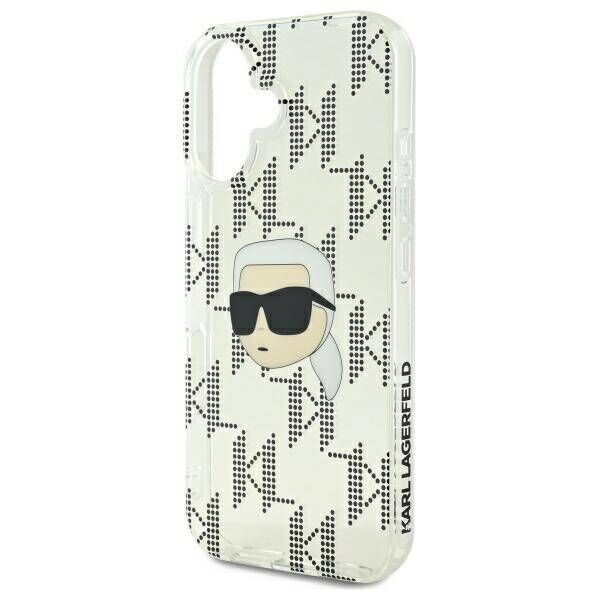 Karl Lagerfeld case for iPhone 16 6,1&quot; KLHCP16SHKLPKHT transparent Hard IML Karl Head Electroplated 3666339319809