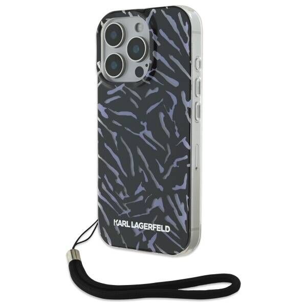 Karl Lagerfeld case for iPhone 16 Pro Max 6,9&quot; KLHCP16XHZBPKCCU Purple Hard Zebra With Cord 3666339320355