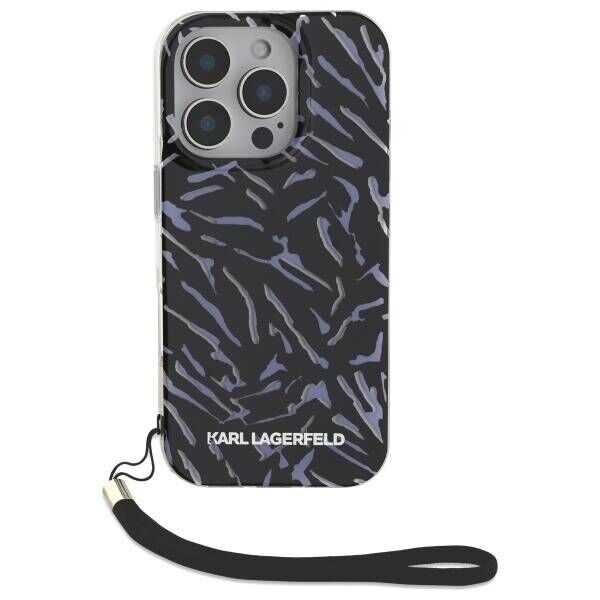 Karl Lagerfeld case for iPhone 16 Pro Max 6,9&quot; KLHCP16XHZBPKCCU Purple Hard Zebra With Cord 3666339320355