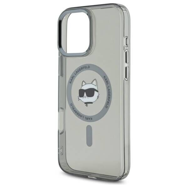 Karl Lagerfeld case for iPhone 16 Pro Max 6,9&quot; KLHMP16XHLSCHK black Hard IML Metal Choupette Head MagSafe 3666339318239