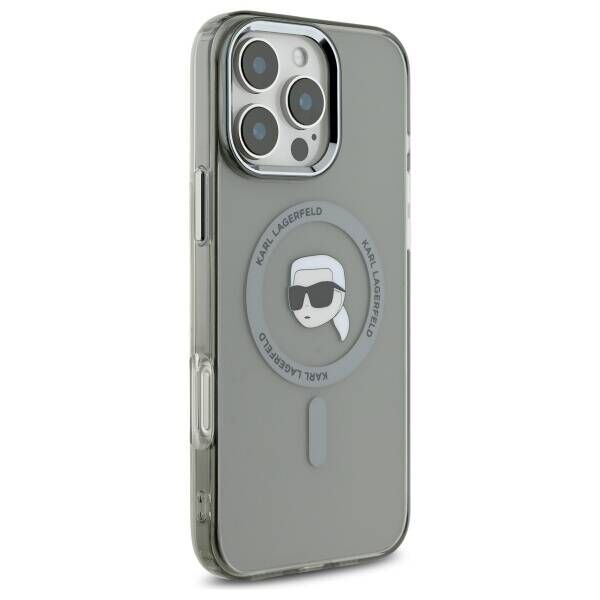 Karl Lagerfeld case for iPhone 16 Pro Max 6,9&quot; KLHMP16XHLSKIK black Hard IML Metal Karl Head MagSafe 3666339318192