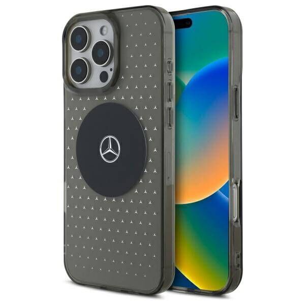 Mercedes case for iPhone 16 Pro 6,3&quot; MEHMP16L23HCPK Hardcase MB Case Star Pattern black 3666339326340
