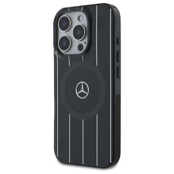Mercedes case for iPhone 16 Pro 6,3&quot; MEHMP16L23HRSK Hardcase MB Double Layer Crossed Lines MagSafe black 3666339326661
