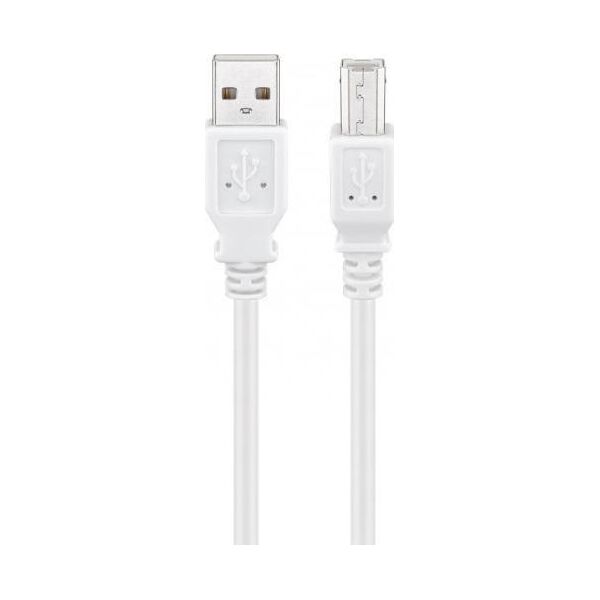 Kabel USB Goobay USB-A - USB-B 1 m Biały (JAB-1521959)