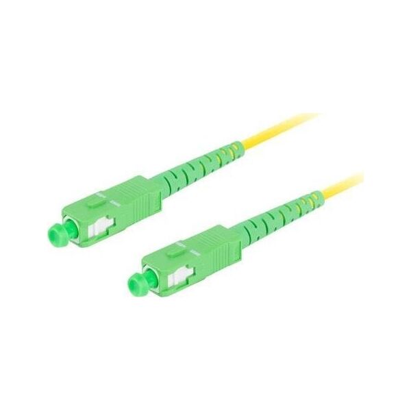 Lanberg PATCHCORD ŚWIATŁOWODOWY SM SC/APC-SC/APC SIMPLEX 3.0MM LSZH G657A1 3M ZÓŁTY LANBERG