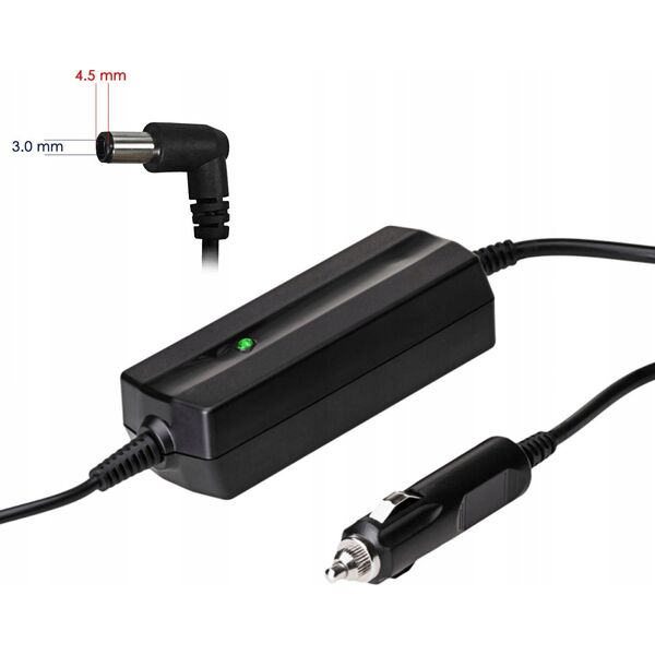 Zasilacz do laptopa Akyga AKYGA Zasilacz samochodowy do notebooka AK-ND-76 19.5V /2.31A 45W 4.5 x 3.0 mm + pin HP 1.2m