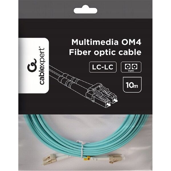 Gembird GEMBIRD patchcord światłowodowy wielomodowy duplex OM4 50/125 LC/LC 10m