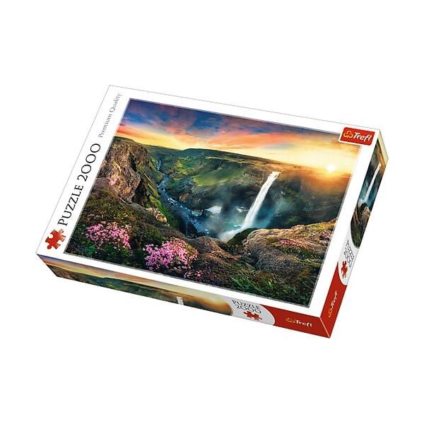 Trefl Puzzle 2000 elementów Wodospad Haifoss, Islandia (27091)