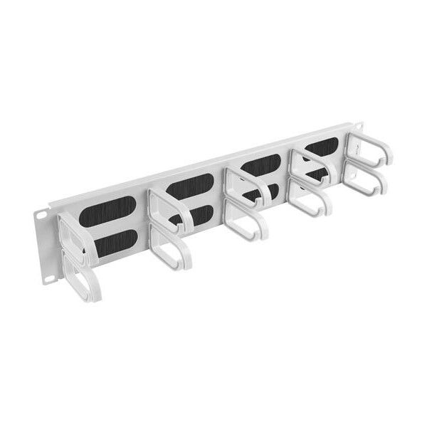 Lanberg Organizer kabli 19'' 2U Panel szczotkowany Typ B szary (AK-1204-S)