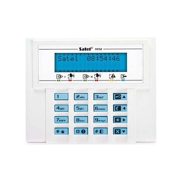 Satel Klawiatura obsługi systemu alarmowego LCD niebieskie podświetlanie do systemu Versa (VERSA-LCD-BL)