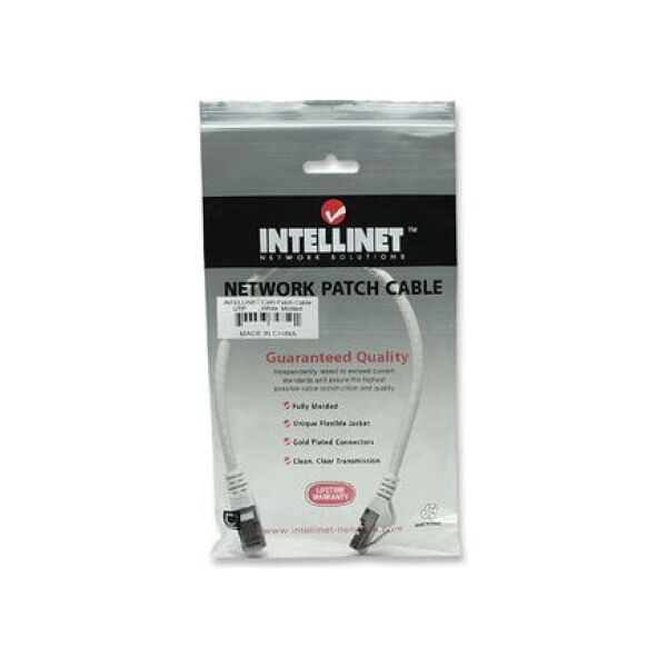 Intellinet Network Solutions patch cord RJ45, kat. 6 UTP, 0.5m biały, 100% miedź (341936)