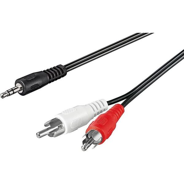 Kabel Techly Jack 3.5mm - RCA (Cinch) x2 3m czarny (907545)