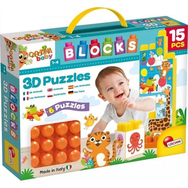 Lisciani Klocki z obrazkami 15 elementów Carotina Baby