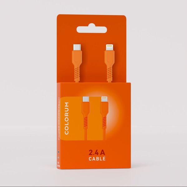 COLORUM cable USB-C- Lightning 1,8m 2,4A CK12-CL-10 xOrange 5907457718517