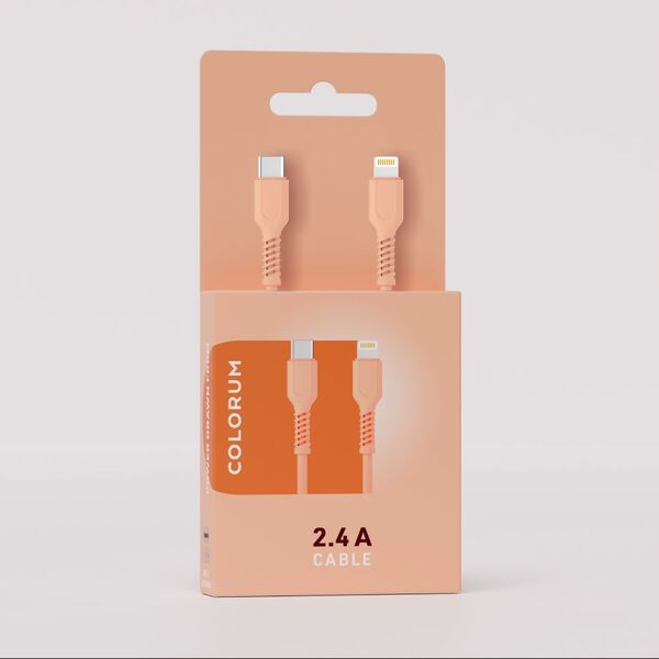 COLORUM cable USB-A - USB-C 1,8m 3A CK60-AC-02 xMagenta 5907457718524